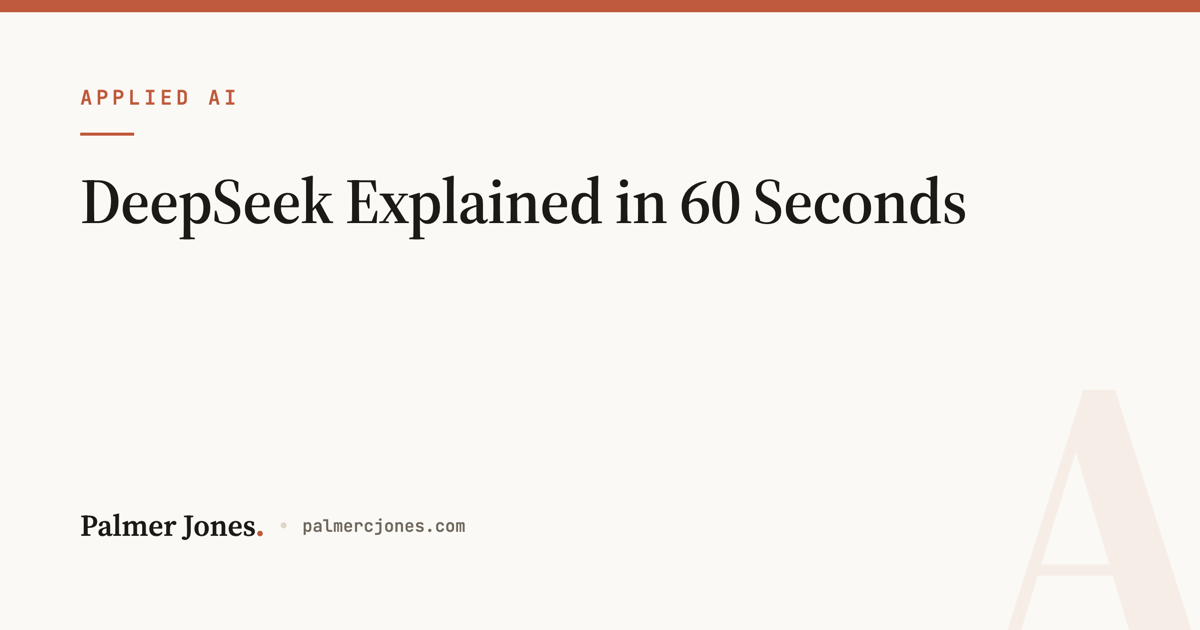 DeepSeek Explained in 60 Seconds